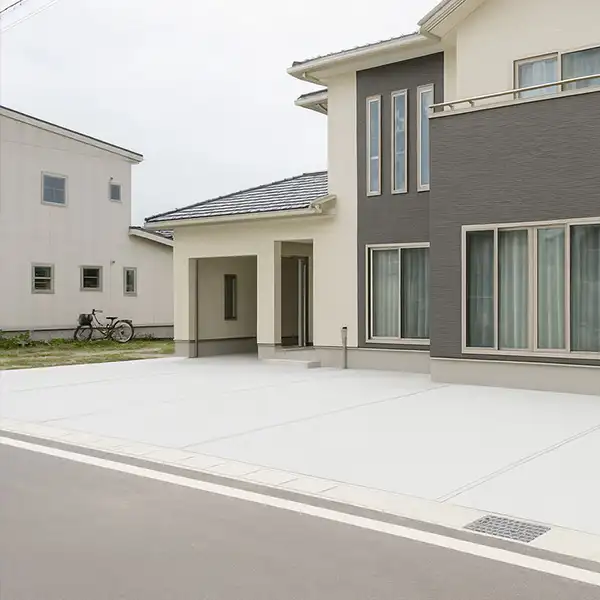 戸建て住宅の駐車場コンクリート施工例
